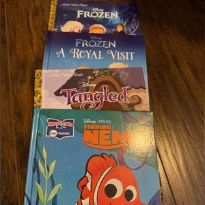 For Disney book bundle, finding Nemo, frozen, frozen a royal visit, and tangled